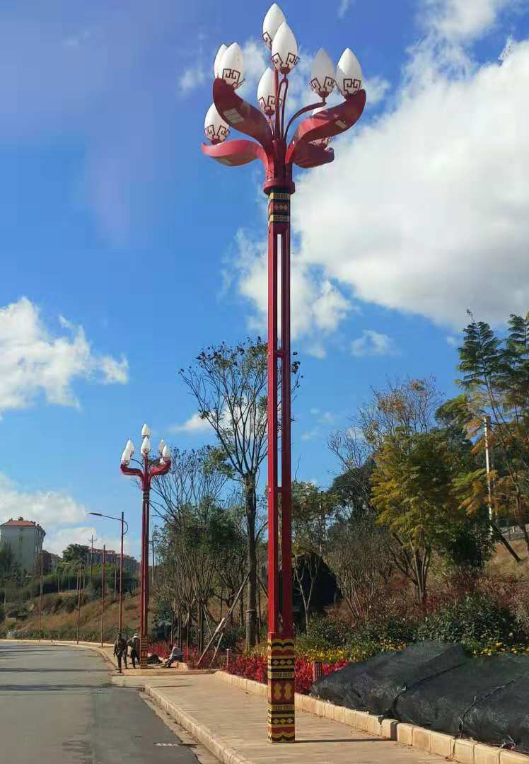 路燈實(shí)際安裝