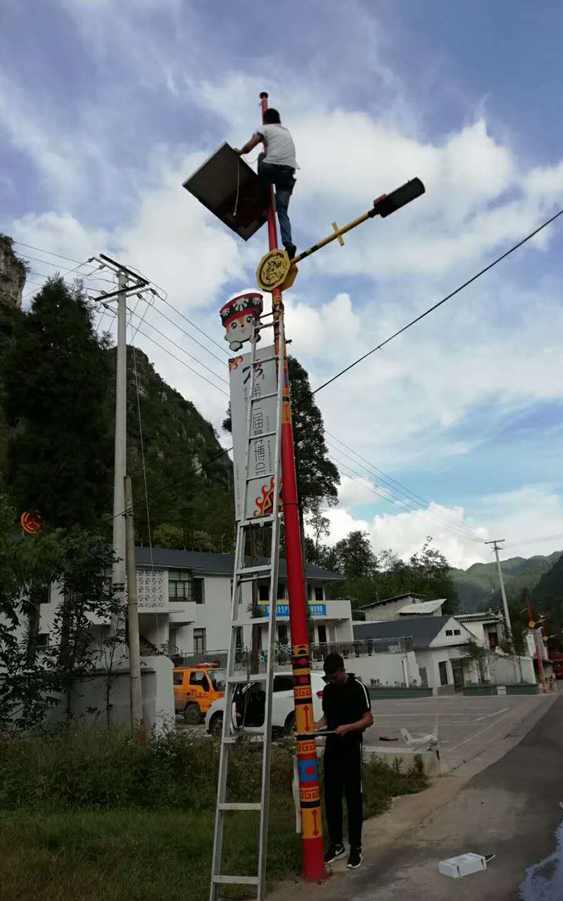 路燈實(shí)際安裝